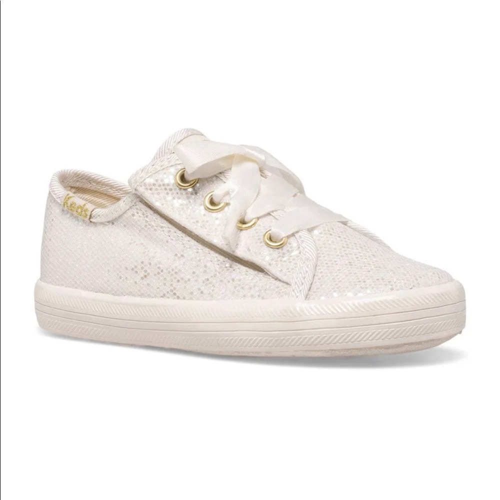 Keds Kickstart Jr Celebrations Ivory Sparkle Shoe